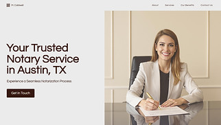 Landing Pages website templates - Notary (Bright)